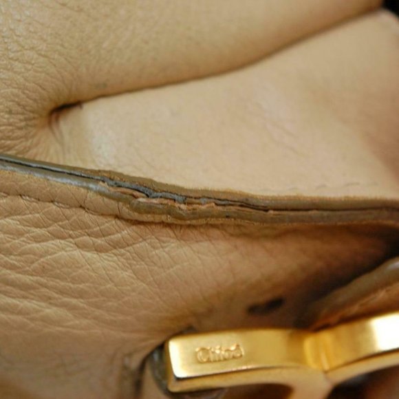 Auth Chloe Marcie Large Shoulder Bag Leather Ivory - Picture 7 of 15